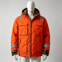 Veste de chasse réversible camouflage orange