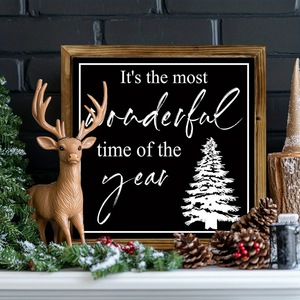 In-stock American country style Christmas party series wooden photo <b>frame</b> decorative ornaments and desktop decorations - Product Image 4
