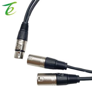 1 cannone madre a due cannoni maschio 1 minuto 2 maschio a femmina XLR cannone audio linea di bilanciamento collegamento per chitarra microfono - Product Image 2