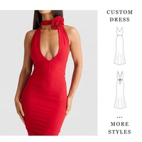Robes longues à manches longues sexy et luxueuses sur mesure 2024, vêtements grande taille, robes décontractées pour femmes