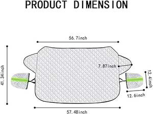 Muchkey venta al por mayor PE ajuste Universal <span class=keywords><strong>Protector</strong></span> ventana delantera parasol cubierta camión Suv parabrisas nieve cubierta - Product Image 6