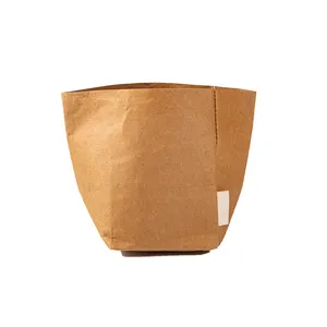 Wholesale Washable Reusable Natural Color Eco-friendly Cooler Thermal Kraft Paper Bag