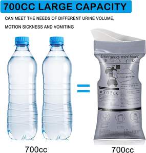 Tek Kullanımlık Acil Durumlar İçin İdrar Torbaları Fermuarlı Üst Baskılı Taşınabilir Kamp Seyahat Kusma Torbaları Erkek Kadın Çocuk Kişisel Bakım - Product Image 1