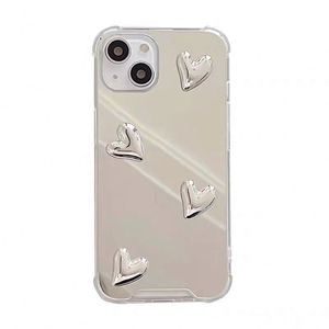 Funda con Espejo 3D en Forma de Corazón para iPhone 15 14 13 Pro Max 12 11 X Xr Xs Max 7 8 Plus SE 2 3, con Recubrimiento Metálico y Protección Antigolpes - Product Image 6