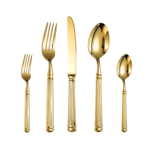 Chất lượng cao muỗng nĩa dao thép không gỉ sang trọng Flatware Set vàng thiết lập dao kéo cho đám cưới Bộ đồ ăn - Product Image 4