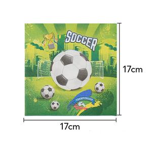 DAMAI - Juego de Vajilla de Papel para Fiestas de Fútbol con Temática Deportiva para Cumpleaños Infantiles, Incluye Platos de 9 y 7 Pulgadas, Vasos y Servilletas, para 10 Personas - Product Image 3