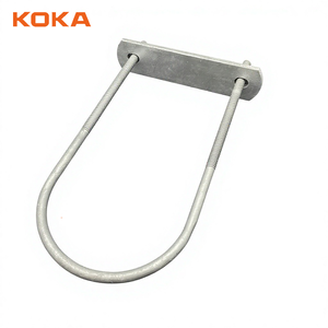 Boulon en U rond en acier au carbone toutes tailles sur mesure, avec écrou HDG et crochets - Product Image 1
