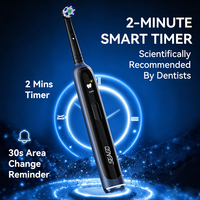 Brosse à dents électrique rotative intelligente Seago SG-2608 rechargeable avec écran LCD, capteur de pression, étanche IPX7