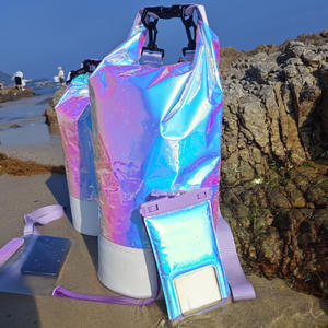 กระเป๋าใส่ของว่ายน้ำกันน้ำแบบสะพายไหล่คู่ รุ่นใหม่ ปี 2025 ทำจาก PVC สีรุ้ง สำหรับใช้กลางแจ้ง แบบสะพายข้างหรือแบบถือ - Product Image 2