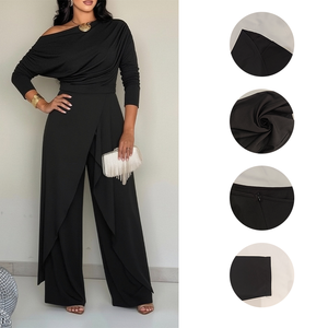 Nuova Collezione: <span class=keywords><strong>Elegante</strong></span> Tuta da <span class=keywords><strong>Donna</strong></span> con Spalla Asimmetrica, Manica Lunga, Vita Alta e Fondo Spaccato, Ideale per l'Ufficio e il Quotidiano - Product Image 2