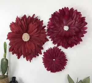 Carmine moderno nórdico Boho africano pared arte pluma Juju sombrero decoración de pared para venta decoración del hogar Navidad sala de estar dormitorio - Product Image 1