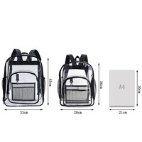 Mochila Escolar Impermeable Personalizada, Linda para Viajes, Bolsa de Hombro Transparente de PVC, Capacidad de 36-56L, para Estudiantes, Niños y Niñas