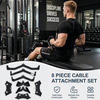 Poignées ergonomiques professionnelles OEM ODM en caoutchouc multi-fonctions pour tirage vertical, fixation de câble pour barre de renforcement dorsal pour salle de sport à domicile