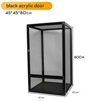 Terrarium en métal à motif solide en PVC de 20*20*30 cm pour reptiles et petits animaux, cage avec revêtement en poudre, maison pour animaux de compagnie de qualité supérieure