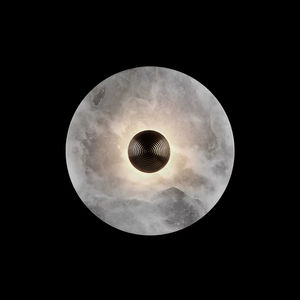 Wabi Sabi Clásico Creativo Latón Envejecido Techo Led Decorativo <span class=keywords><strong>Español</strong></span> Alabastro Diseño Luz Tríada Disco Colgante Aplique Lámpara <span class=keywords><strong>de</strong></span> Pared - Product Image 1