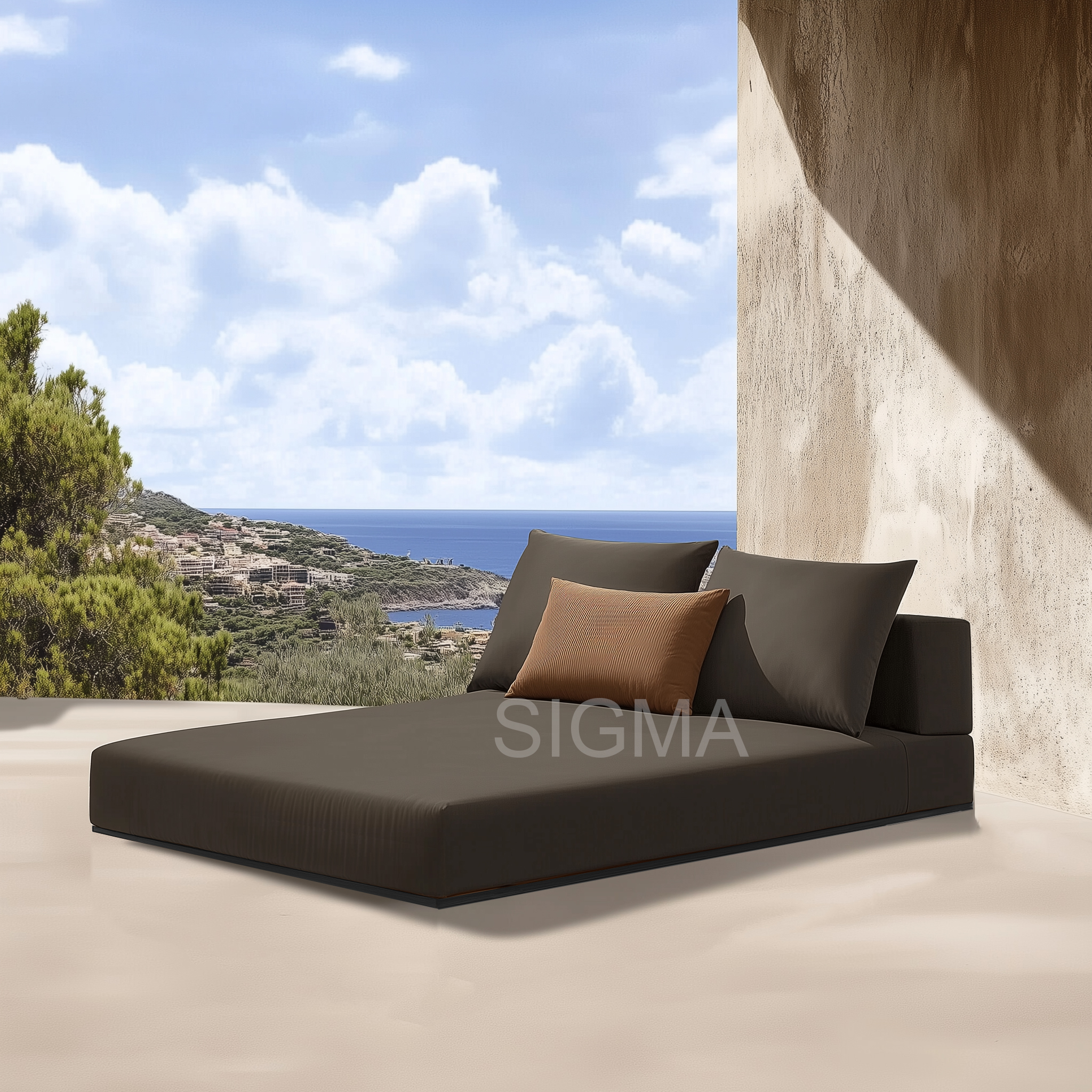 hot selling popular outdoor waterproof fabric furniture for garden sofa chaise daybed