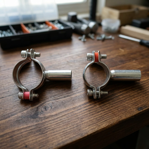 Collier de serrage en acier inoxydable SS 304 pour support de tuyau, type C, diamètre extérieur 20 mm, surface polie, non réglable, longueur de tube 40 mm - Product Image 2