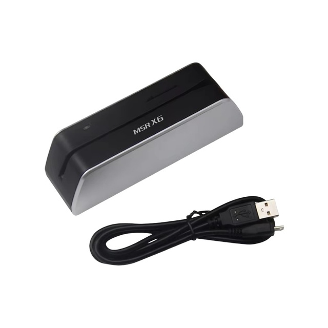 MSRX6 Wired Connection Magnetic Card Reader Writer with Full 3-Track Read/Write Including English Tutorials and Software
