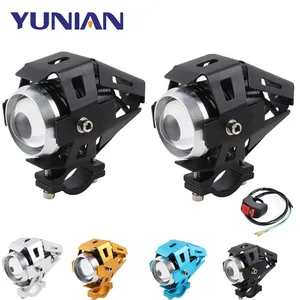 Lampu Depan Sepeda Motor Super Terang Lampu Tambahan U5 Led Aksesori Lampu Sorot Sepeda Motor 12V Lampu Kepala DRL Moto