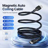 Câble magnétique USB C vers USB C 1M 240W, USB 2.0 5A, charge rapide, cordon en nylon tressé, ordinateur portable, OEM ODM, câble de données Type C