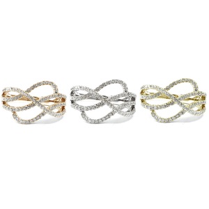 Fine Jewelry Diamond HK Fabulous Design prix de gros en or 18 carats avec diamant naturel bague de mariage en forme de V pour femme - Product Image 4