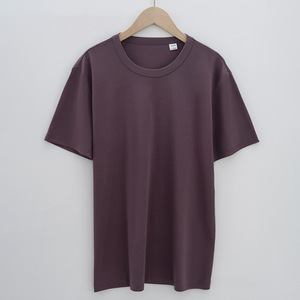 2025 190 gm réversible coton mercerisé à manches courtes <span class=keywords><strong>4XL</strong></span> col rond <span class=keywords><strong>grande</strong></span> <span class=keywords><strong>taille</strong></span> T-shirt pour hommes - Product Image 4