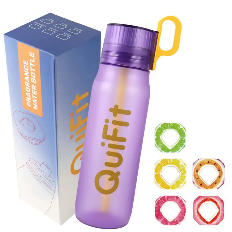 Quifit โลโก้สีที่กําหนดเอง 650ml 750ml 1000ml อาหารเกรด Air กลิ่นรสผลไม้ขวดน้ํา Tritan รส POD