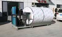 Réservoir de Refroidissement de Lait en Acier Inoxydable Extra Large 20000L, Réfrigération Rapide, Isolation Thermique, Stockage de Lait Brut en Vrac pour Grandes Exploitations Laitières