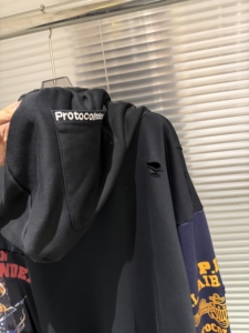 Sudadera con capucha para hombre, estilo nuevo, patchwork, con agujeros, con cremallera, oversize, bordada, streetwear, Protocol Index - Product Image 3