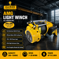 Treuil Électrique Portable ALLMAN 400kg 220V 380V avec Commande Pendentif Protection IP44 pour Traction Industrielle et Entrepôt