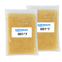 Résine échangeuse de cations à acide fort de type gel SAC 001x7 certifiée NSF ISO9001 pour adoucisseur d'eau pure industrielle et déminéralisation