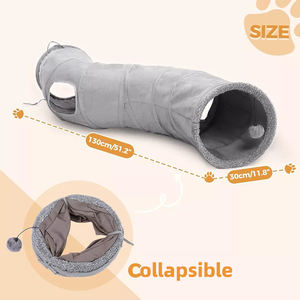 <span class=keywords><strong>Cama</strong></span> para Gatos con Doble Túnel Integrado, Diseño de <span class=keywords><strong>Nido</strong></span> Esquinero, para Jugar y Dormir, Personalizable de Fábrica - Product Image 3