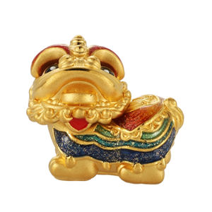 Pulsera de oro ligeramente dura con forma de León de estilo chino de moda de nuevo diseño de gama alta con cuentas para regalos - Product Image 1