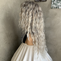 Perruque de cheveux synthétiques ondulés longs et bouclés de 28 pouces, perruques de cheveux synthétiques blonds de 70cm pour femmes, perruques de cheveux en fibre haute température