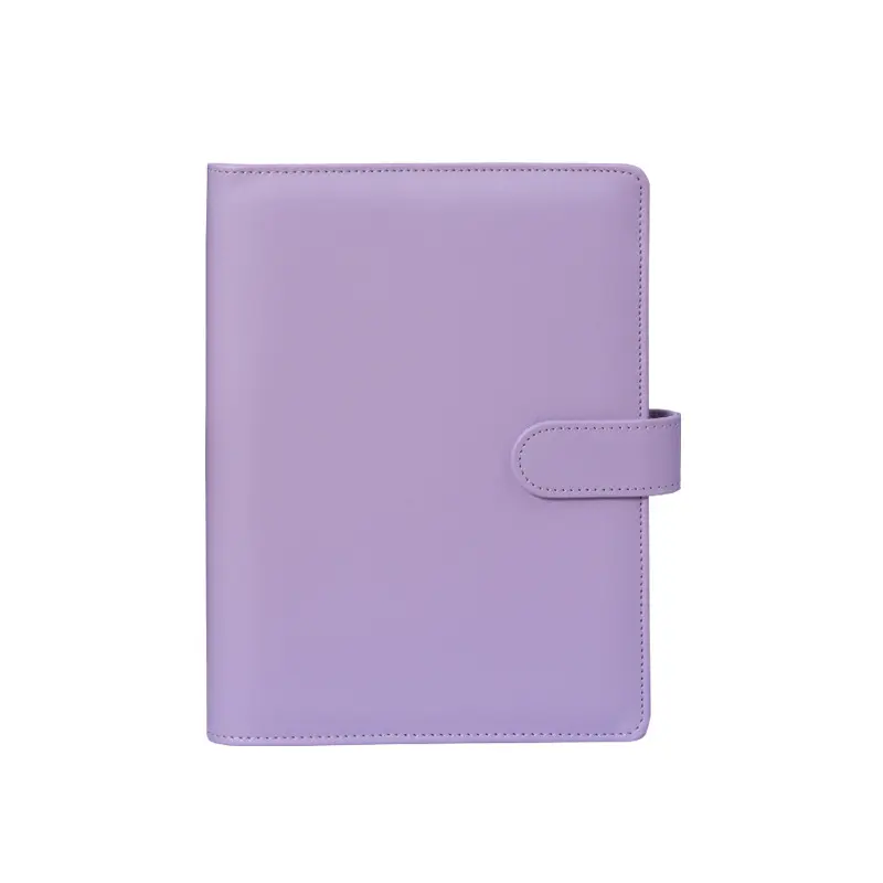 Cuaderno portátil de negocios de cuero PU para adultos con carpeta de 6 anillas