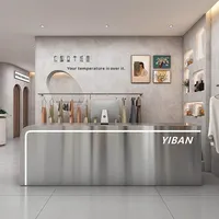 Comptoir de bar, table de salon de beauté, salon de coiffure, magasin de vêtements, design minimaliste moderne, personnalisable, MDF de niveau E1, comptoir de réception
