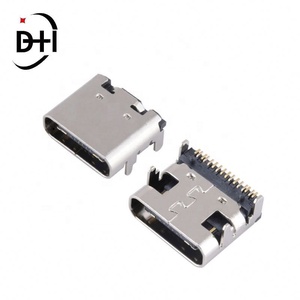 Connecteur de charge USB 3.1 Type C 16 broches femelle SMT pour carte de circuit imprimé (PCB) à souder - Product Image 2