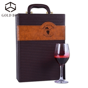 <span class=keywords><strong>Goldbox</strong></span> Großhandel maßge schneiderte High-End-Wein Geschenk box Wein Leder verpackung - Product Image 3