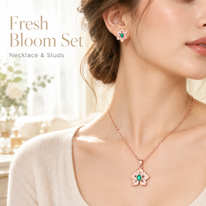 Conjunto de Joyería Clásico y Popular para Mujer con Diseño de Flores Huecas, Colgante de Flor con Corte Calado y Pendientes con Forma de Flor - Product Image 6