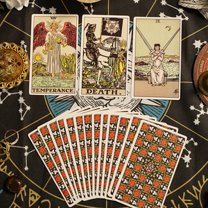 Juego Completo de Cartas del <span class=keywords><strong>Tarot</strong></span> Waite con Lámina Dorada, Caja de Papel Ecológica, para Principiantes, con Guía Analítica - Product Image 3