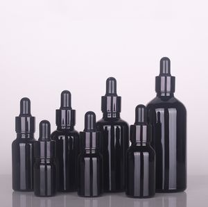 5ml 10ml 30ml 50ml 100ml cosmetici vetro nero contagocce flacone per olio essenziale - Product Image 6