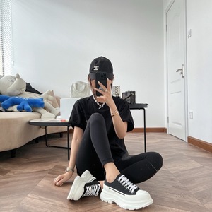 Zapatillas de Lona Personalizadas de Fábrica, Zapatillas de Lona de Diseño de Lujo para Mujer, Zapatillas de Lona Casuales de Moda a Bajo Precio - Product Image 4