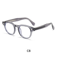 A10032 Nouvelles Lunettes Unisexe Noires Anti-Lumière Bleue, Monture Fine, Tendance, avec Verres de Prescription AC et Charnière à Broche