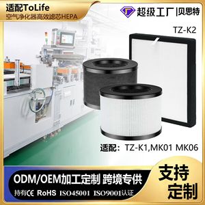 Best <b>Air</b> <b>Purifier</b> <b>Filters</b> TZ-K1 MK01 MK06 TZ-K2 H13 H12 H11 True <b>HEPA</b> Activated Carbon Pleated <b>Filter</b> Element - Product Image 5