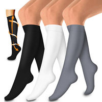 Vente Fabricant : Nouvelles Chaussettes de Compression Sportives Montantes Personnalisées pour la Course et les Varices