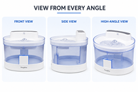 Fontaine à eau pour chat personnalisée OEM ODM, bol à boire transparent pour animaux de compagnie avec circulation automatique pour usage domestique en intérieur