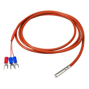 PT100 Platinum Resistance <b>Temperature</b> Detector Silicone High-<b>Temperature</b> Waterproof Rolled-In Joint <b>Probe</b>; PT100 High-Precision - Product Image 1