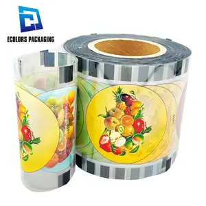 Rotolo di pellicola sigillante per tazza da tè in plastica usa e getta con Logo stampato generale di prezzo di fabbrica per tazza di plastica