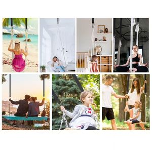 Bền & mạnh mẽ Polyester Swing ghế quan hệ ngoài trời võng treo dây thừng & cây đu dây đai - Product Image 4