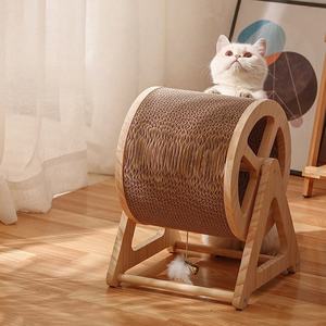 Juguete para Gatos Resistente a los Arañazos, Rueda de la Fortuna de Madera Maciza, Rascador para Gatos, Afilador de Garras de Sisal - Product Image 5